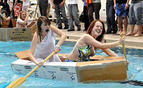 Raft building day and dinghy sailing for  team building, company fun day  or hen parties